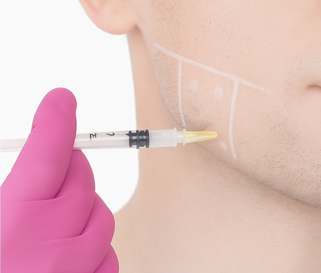 Aplicación de botox para bruxismo, consulta doctora Trasmonte